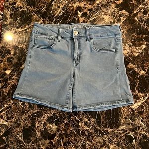 American Eagle Super Stretch Faded Blue Shorts